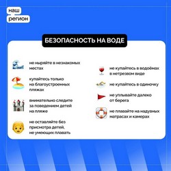 Соблюдайте меры безопасности на воде